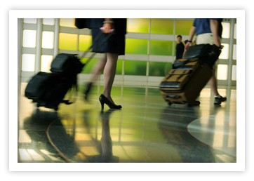 vista de uma embarque de aeroporto